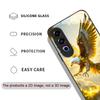 Stylish Eagle Golden Diamond Pattern Tempered Glass Phone Case for OnePlus 13R 12 11 10 9 Nord CE4 3 2 Lite ACE2 ACE3 Pro Cover