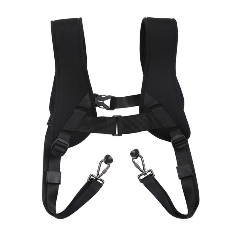 

Double Camera Straps Harness Adjustable Quick Release Design for DSLR SLR Cameras Includes Lens Cleaning Cloth 1