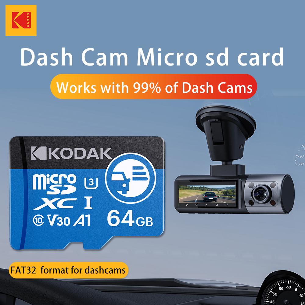 KODAK KD360 High Speed Micro SD Card 32GB/64GB/128GB/256GB for Car Dash Cam & Vehicle Camera, 4K Video Recording