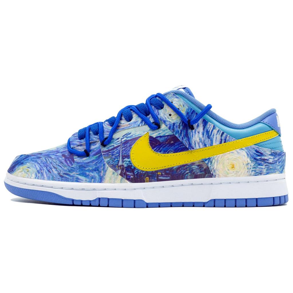 Nike Dunk Kaleidoscope, Starry Night, Shopping Bag Abrasion Resistant Low Top Skateboard Shoes Unisex Blue DV0833-400(Team113-BOX)