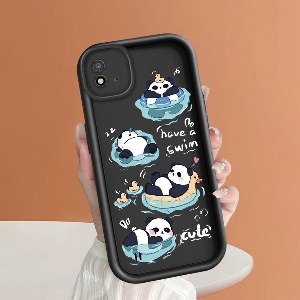 Soft Silicone Square Ladder Printing Pattern Phone Casing Full Cover Camera Shockproof Protection Rubber Case for OPPO Realme