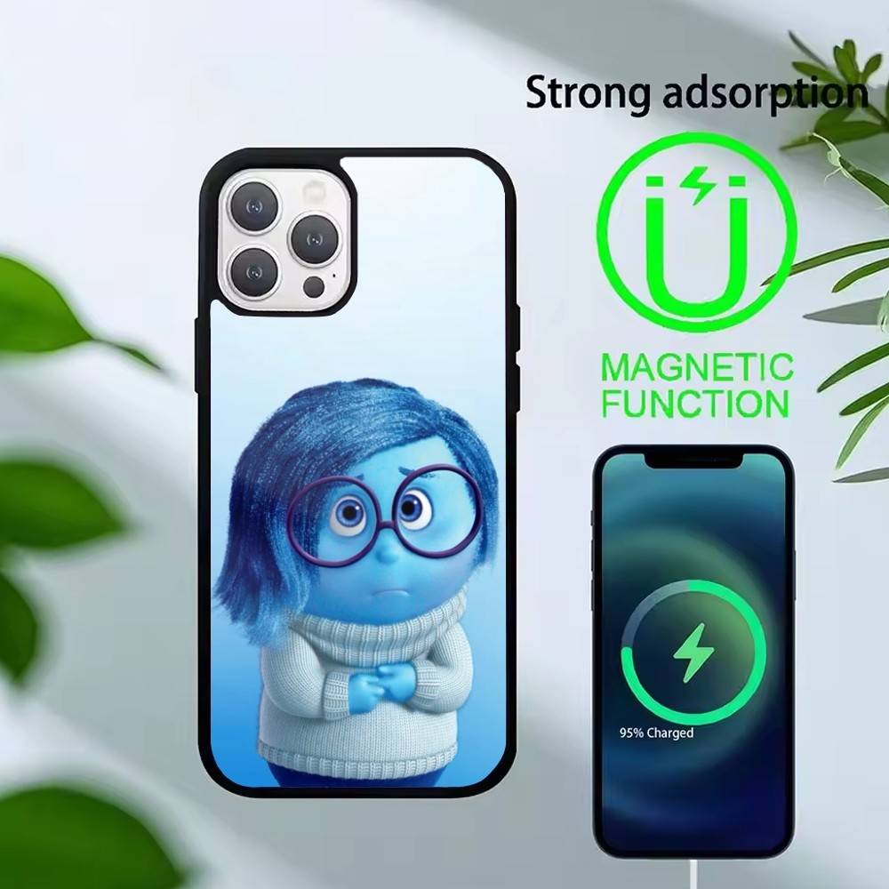 A-Adventure Anime Inside Out Phone Case For iPhone 14,16,15,13,17,12,Plus,Pro,Max Magnetic For Magsafe Frosted Cover