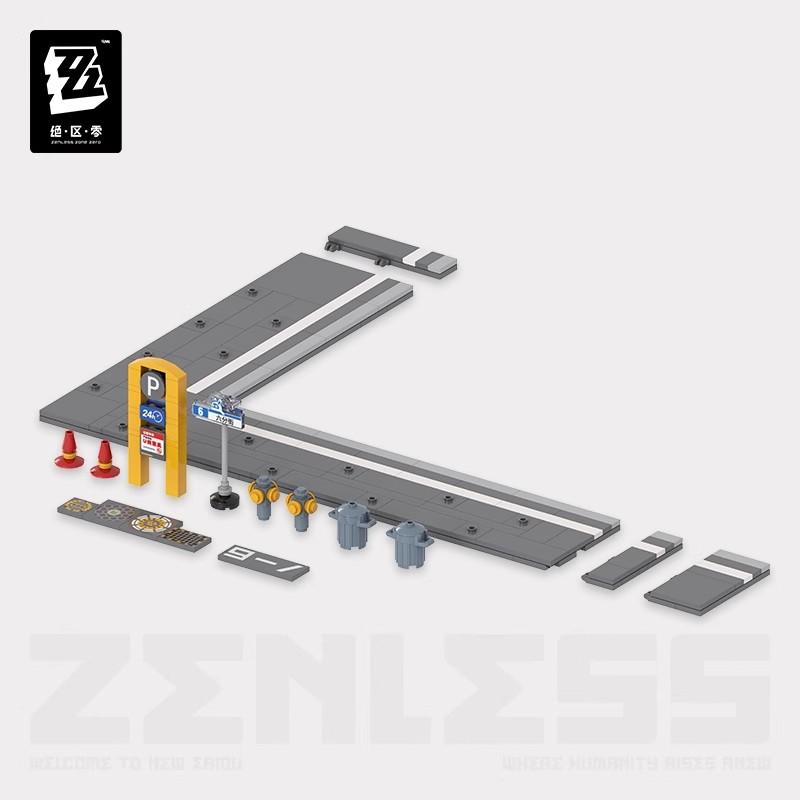 Game Zenless Zone Zero Official Anime Game Peripheral Six Points Street Series Scene Puzzle Building Blocks First DIY Ornament Zenless Zone Zero&Official