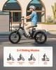 Electric Bike, 250W Folding Electric Bicycle for Adults with 25Ah Large Removable Battery, 36V 25 Km/h Brushless Motor, Up To 70 Km Max Range,
