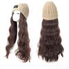 Knitting And Velvet Wig Hat for Autumn And Winter High Temperature Resistant Synthetic Long Curly Hair Fashion