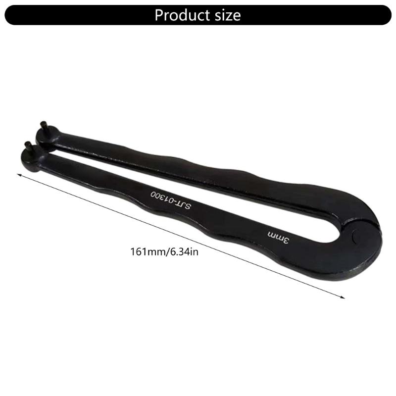 Adjustable Face Spanner Wrench Pin Pliers Suitable for Removing Round Nut Hand Tool Appliance Repair Black Finish Steel