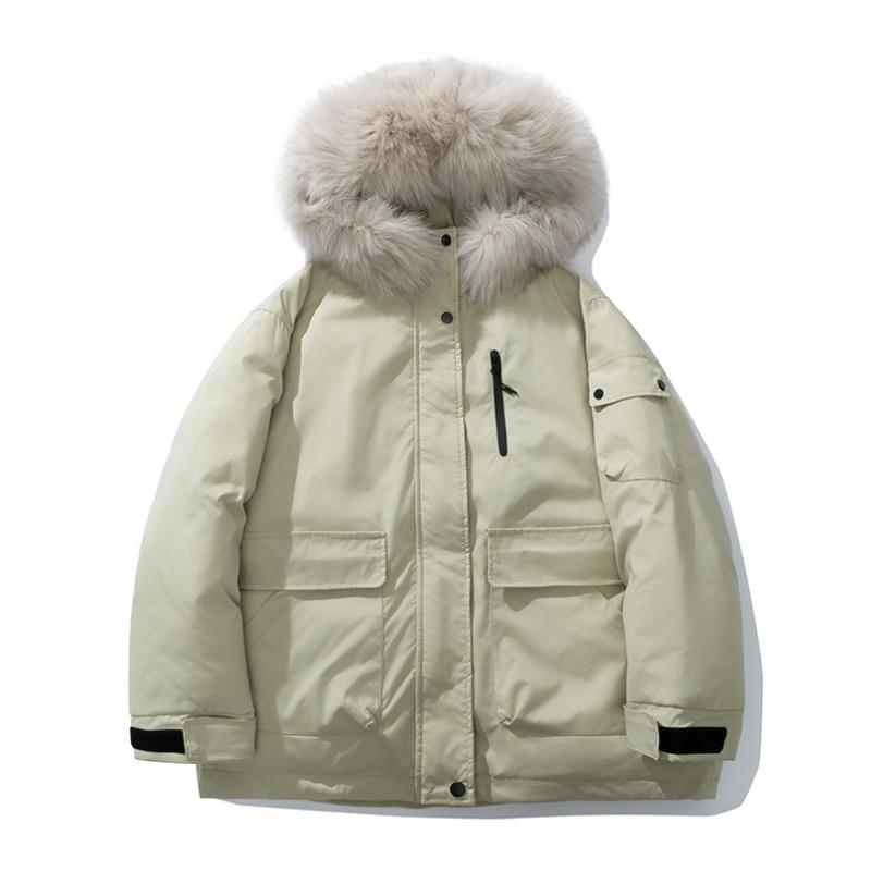 Tooling down cotton clothes women's new winter short hooded fur collar outdoor pie overcome cotton coat