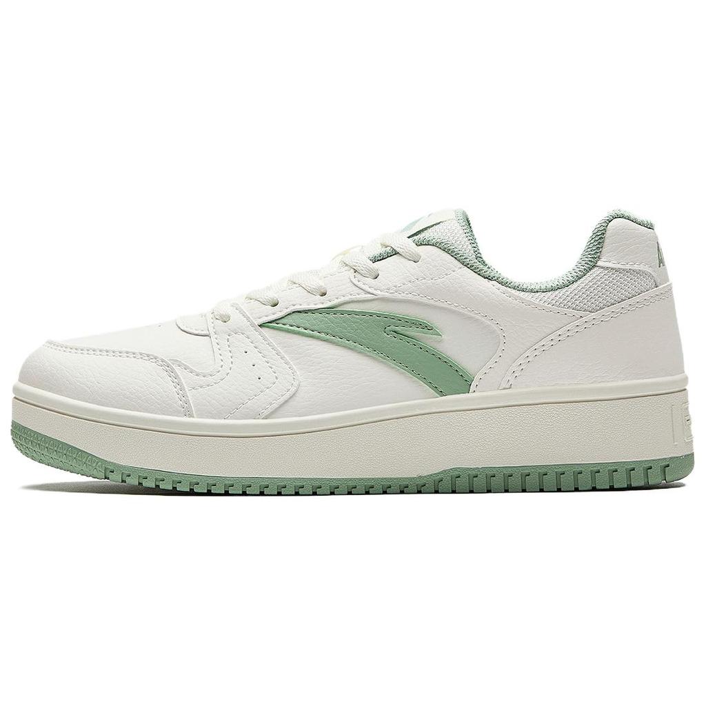 Anta Zero Feel Year One Versatile Casual Non-Slip Lightweight Low-Top Skate Shoes Women sneaker White Green 122518022R-1