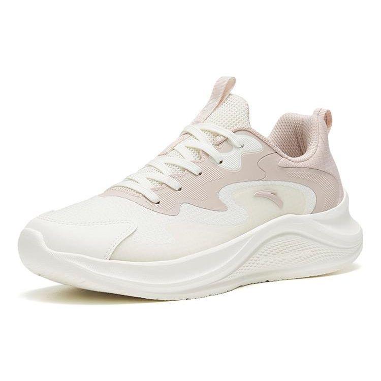 Anta Walking Trendy Non-Slip Durable Low-Top Running Shoes Women Sneaker White Gray 922525558F-6