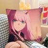 1Pc D-Darling In The Franxx Zero Zero Two Pillow Case Fashion Square Pillowcase Bedroom Sofa Room Ins Decoration Leisure
