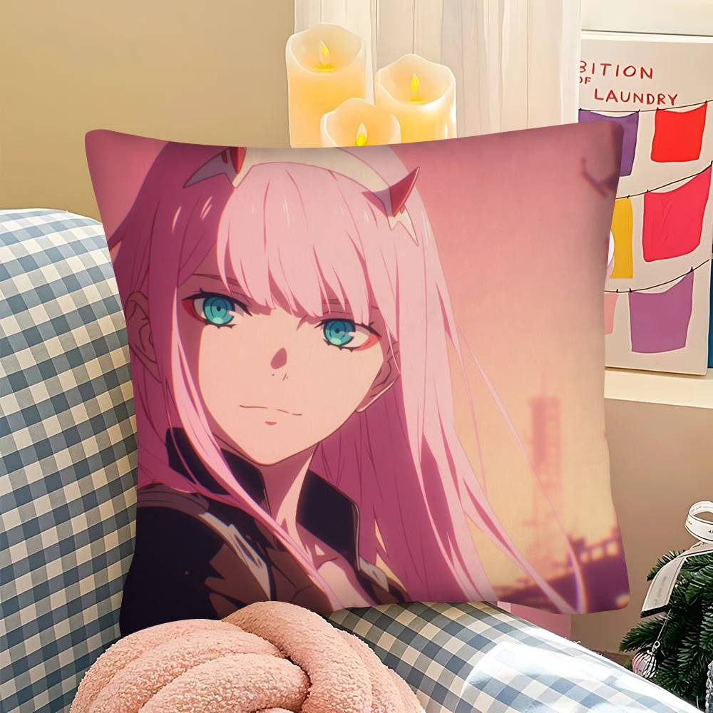 1Pc D-Darling In The Franxx Zero Zero Two Pillow Case Fashion Square Pillowcase Bedroom Sofa Room Ins Decoration Leisure