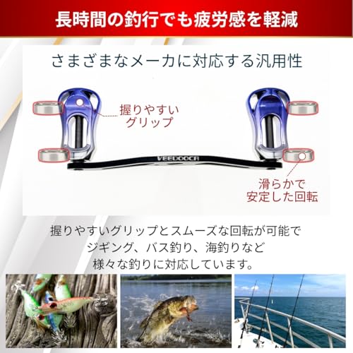 azumafy Baitcasting Reel Handle for Fishing (Blue)