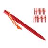 Tent Stakes V Shape Heavy Duty Tent Peg with Ropes for Outdoor Camping Tent Accessories Red