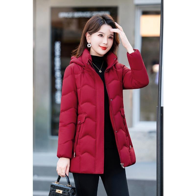 Down Cotton-padded Clothes Women's Medium and Long Slim-fitting and Thin Thickened Cotton-padded Clothes, New High-end Warm Cotton-padded Jackets