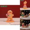 Christmas Gingerbread Man Decor Resin Cartoon Holiday Tabletop Ornament For Festive Atmosphere
