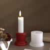 Unique Candle Holder Molds Crafting Molds Round Shape Candle Base Moulds Silicone Texture for Crafting Candlesticks