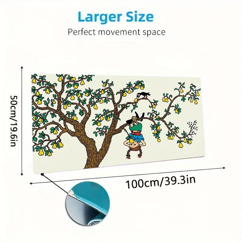 Pears Upside Down Large Size Mouse Pad Large Gaming Table Cushion Nonslip Laptop Tablet Big Mousepad Xxl Mat Mini Pc Playmat With Lock Edge
