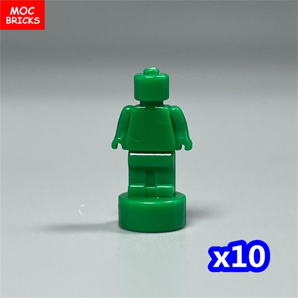 10pcs/lot MOC Bricks Figure 16478 1.8cm Mini Statue Hood Blank Model Building Blocks Custom Unprinted Dolls Kids Toys