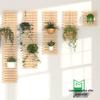 Balcony Solid Wood Hanging Flower Rack - Indoor Wall Decor for Plants
