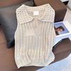 French Hollow-out Knitted Vest Women's Summer High-end Elegant Versatile Sleeveless Top