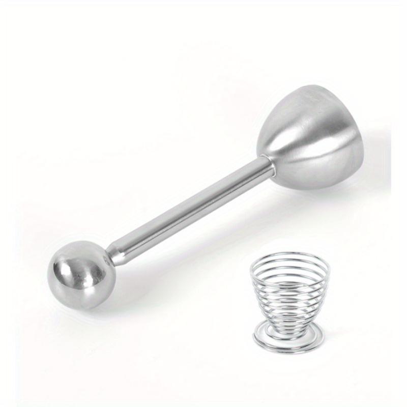 

2 шт. Эластичный открыватель для яиц из нержавеющей стали, Бытовая яйцерезка, Подставка для яиц из клейкого риса серебряный