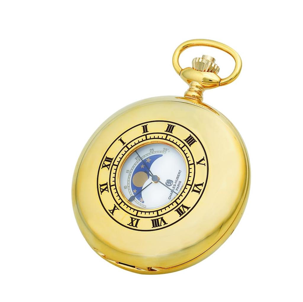 Charles Hubert Men's Moon Phase Pocket Watch DWA051