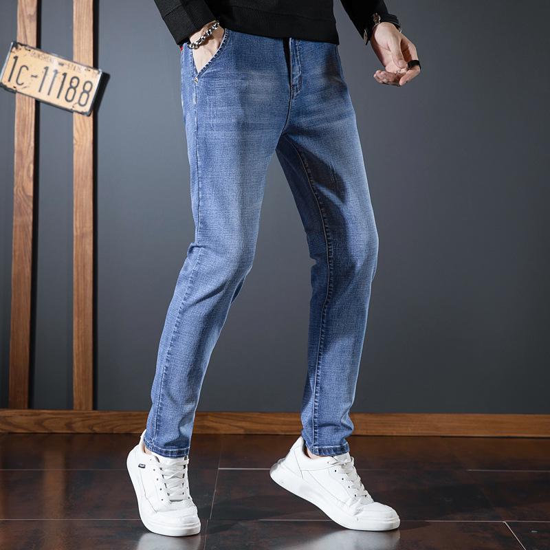 Autumn 2025 Men's Slim Fit Korean Style Jeans - Versatile Straight-Leg Stretch for a Trendy Casual Look