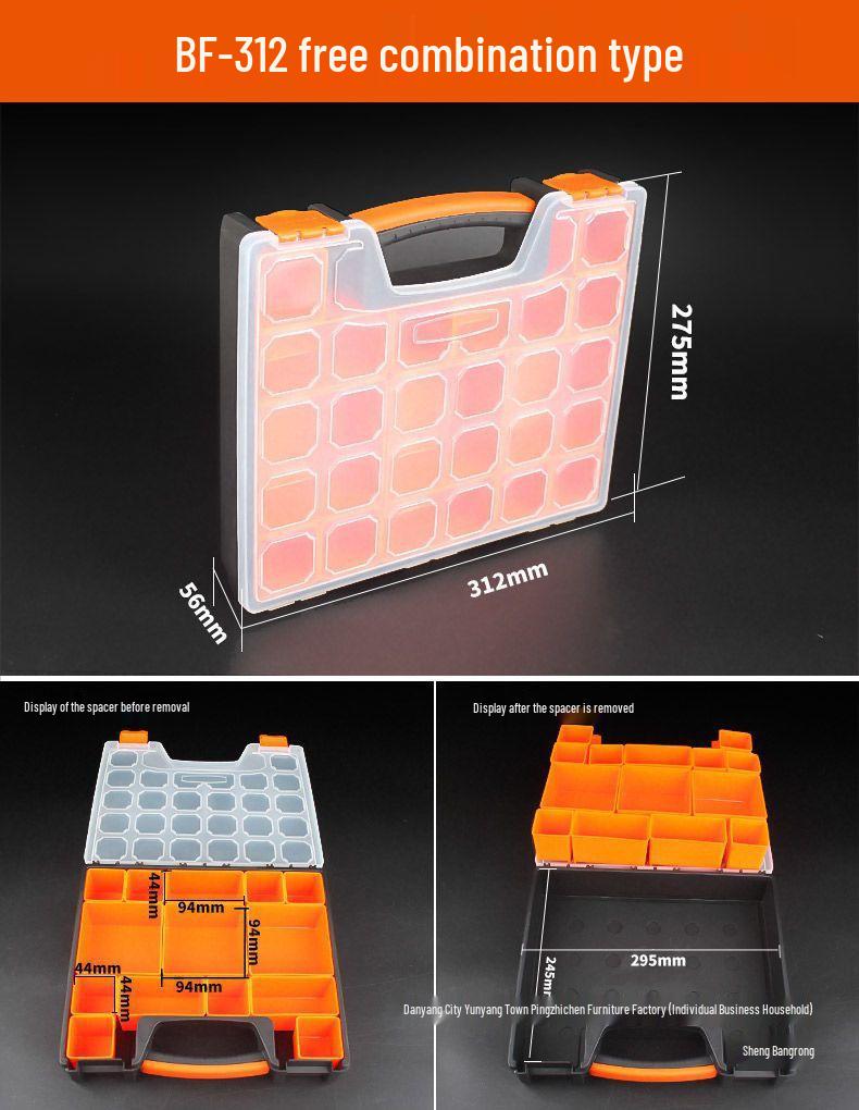 Portable Transparent Plastic Parts Organizer - Thickened Screw & Accessories Storage for Electricians