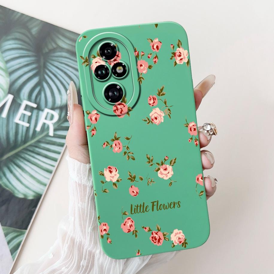 For Honor 200 Pro Case ELP-AN00 Phone Cover Popular Flower Avocado Soft Silicone Matte Fundas For Honor 200Pro Protective Bumper