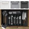 Multifunctional Expandable Cutlery Drawer Organizer Storage Box Cutlery Holder Kitchen Gadgets