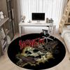1PC Slayer Skull Office Round Area Rug, Indoor Mat Suitable For Office, Under Office Chairs Bedroom Living Room Home Decor DT1212105