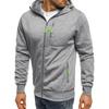 Cross2026 European & American Men's Spring/Autumn Zipper Hoodie: Casual, Loose-Fit, Solid Color for Fitness & Sports