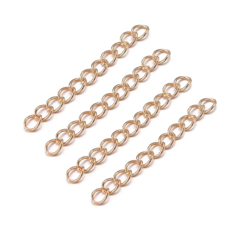 

100pcs/lot 50/70mm Extension Chain Tail Chain Iron Extended Bulk Tail Chain For Jewelry Making DIY Bracelet Necklace Accessories 50x3mm