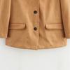 Women's Two-Color Suede Suit Jacket - Brown Mylar (Autumn/Winter 2024)