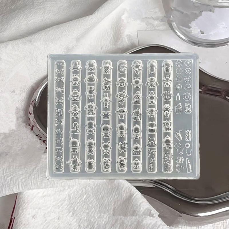 3D Form Silikon Nailart Dekorationen DIY Pochacco Design Vorlagen Form Für Nägel Schmuck Handwerk Transparent Nägel Form Werkzeug