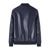 Spring and Autumn New Style Baseball Collar Leather Jacket Men's Slim Handsome Jacket Youth Motorcycle Stand Collar Leather Jacket