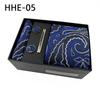 Cravatta da uomo Paisley Set regalo cravatta con gemelli e fermacravatta Cravatta business casual Nera Confezione regalo