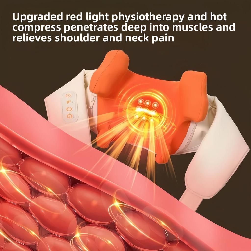 Portable Neck & Shoulder Massager with Heat - Electric Kneading Massager for Pain Relief