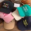Summer Embroidered Baseball Cap Adjustable Sunshade Cap Ins Letter Baseball Hat  Teenagers