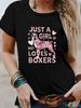 Just A Girl Who Loves Boxers T-shirt