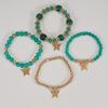 4Pcs Bohemian Butterfly Beaded Bracelets, Crystal Zinc Alloy Pendant, Ladies Daily Party Jewelry