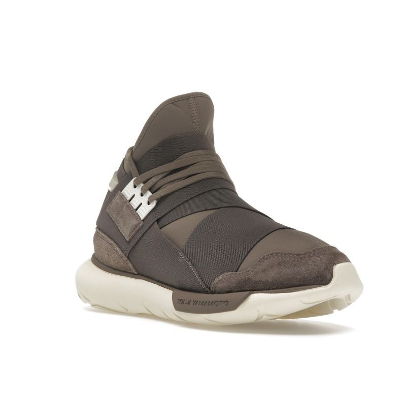 Adidas Y-3 Qasa High Brown Cream White Unisex Sneakers HQ3735