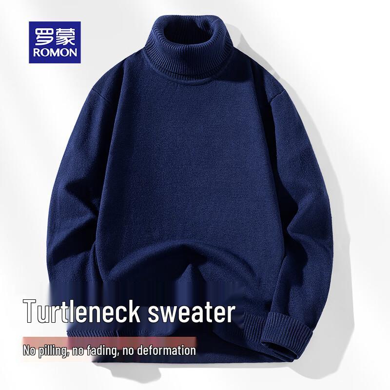 ROMON Men's Turtleneck Knit Sweater