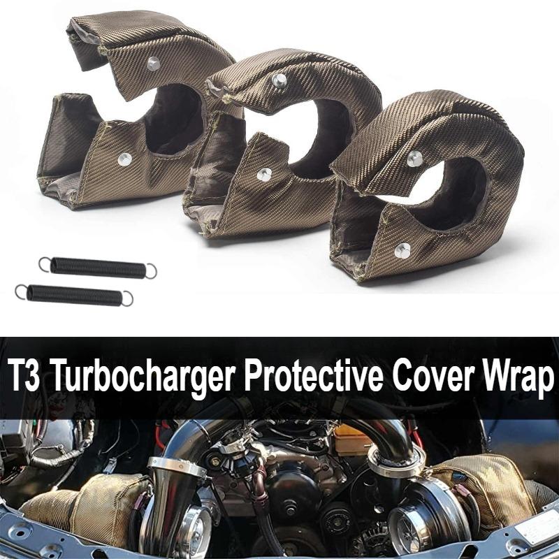 Car Titanium T3 Turbo Blanket Charger Cover Insulation Heat Shield Barrier Exhaust Header Wrap Tape Motorcycle Accessorie