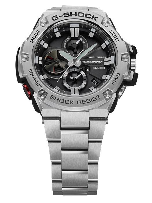 Casio Men's Stainless Steel 200M Water Resistant Analog Shock Resistant Quartz Watch GST-B100D-1A