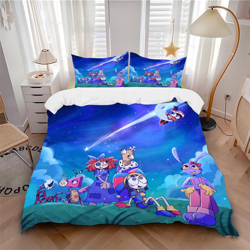 3Pcs Space Adventure Friends Bedding Sets For All Sizes New 3D Printed Bed Cover Comforter Duvet Cover Pillowcase Bedroom Decoration