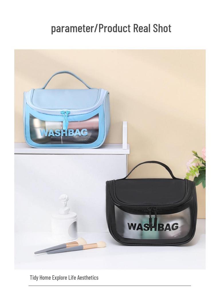 Waterproof Travel Makeup Bag Organizer with Hook - Portable Fragrance Style Handbag