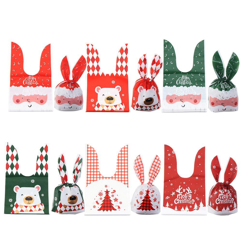 

Украшение Санта-Клаус Кролик с длинными ушами Сумка для сладостей Мешки для печенья С Рождеством Рождественские сумки для конфет