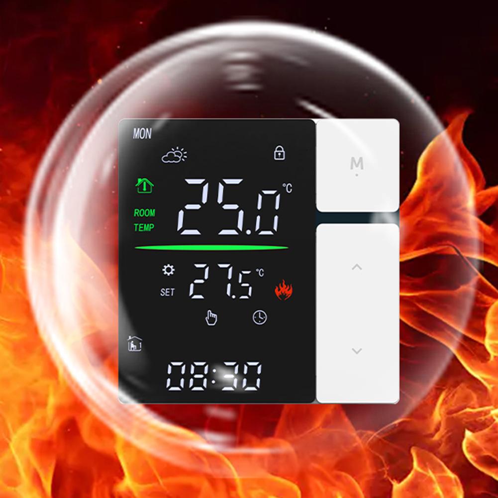 Water and Electric Heating Smart Thermostat Featuring Wall Mounted Design and LED Control for Precise Temperature Adjustment