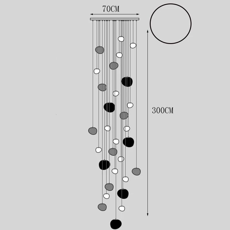 Nordic luxury staircase pendant light modern ceiling light home decoration dining room chandelier living room lighting fixtures
